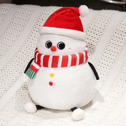 Adorable Plushies: Chubby Christmas Tree, Reindeer, Santa, and Snowman!