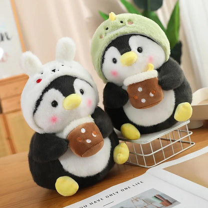 Adorable Kawaii Baby Penguin Plushies Wearing Cute Hats
