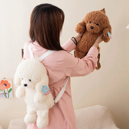 Adorable Soft Teddy Poodle Plush Backpack for Ultimate Cuteness!