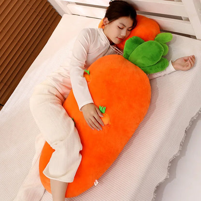 Adorable Fluffy Carrot Plushie with Cute Mini Hanging Carrots