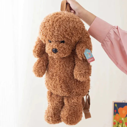 Adorable Soft Teddy Poodle Plush Backpack for Ultimate Cuteness!