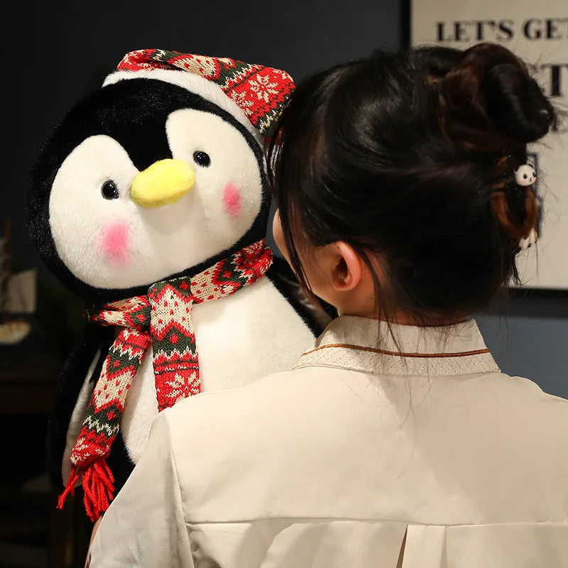 Adorably Cute Christmas Penguin Plush Toy