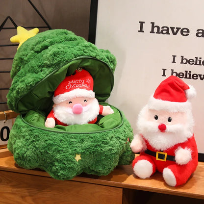 Festive Plushie Collection: Santa, Rudolph, and Christmas Tree Delight!