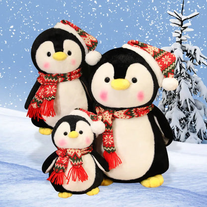 Adorably Cute Christmas Penguin Plush Toy