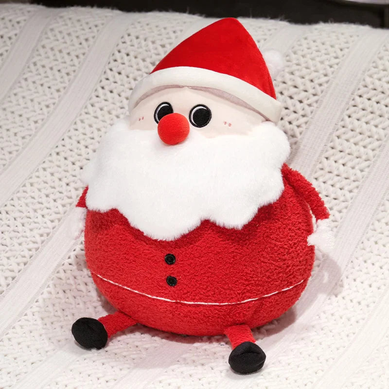 Adorable Plushies: Chubby Christmas Tree, Reindeer, Santa, and Snowman!