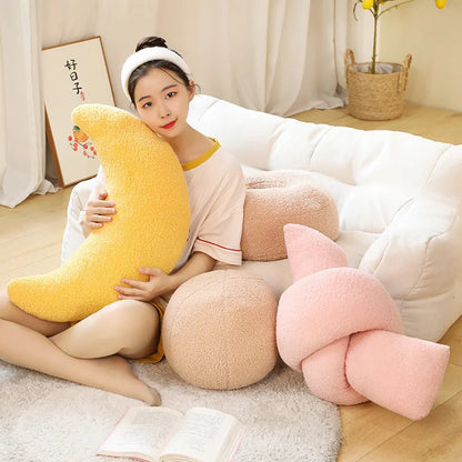 Charming Minimalist Moon Ball Plush Pillow Collection