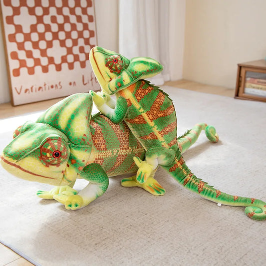 Extra-Large Plush Green Chameleon Companion