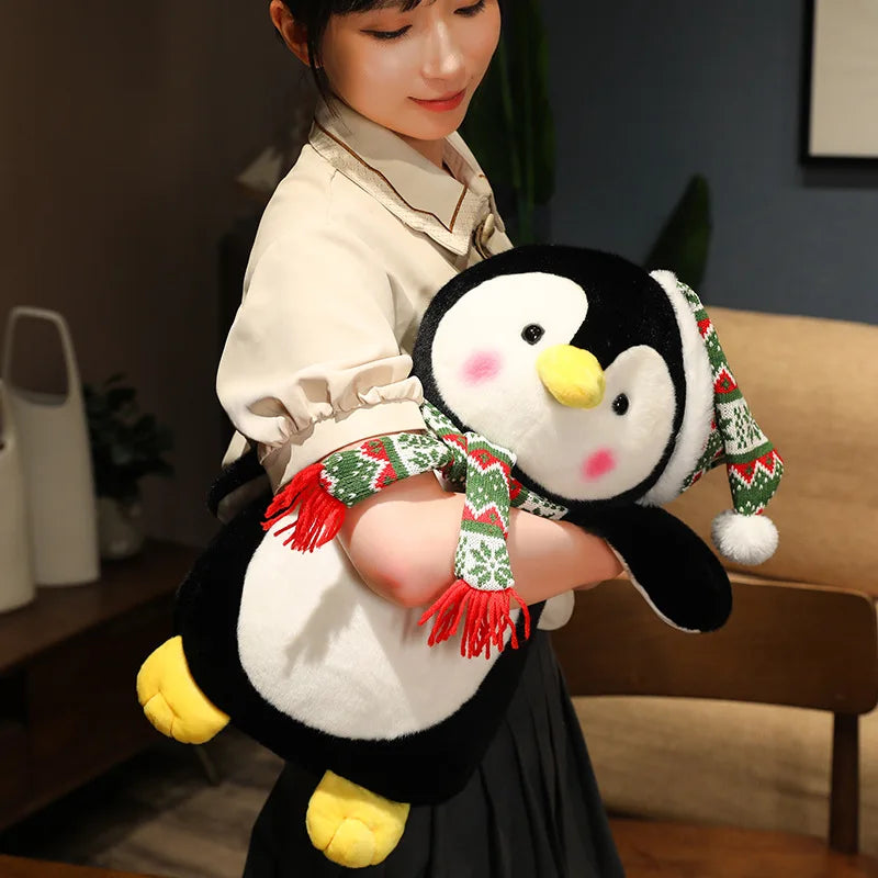 Adorably Cute Christmas Penguin Plush Toy