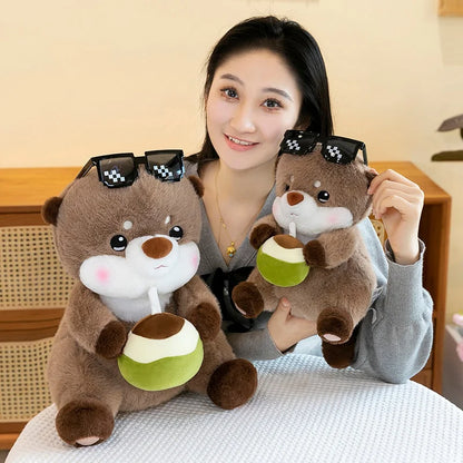 Charming Coconut Otter Plush Toy