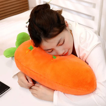 Adorable Fluffy Carrot Plushie with Cute Mini Hanging Carrots
