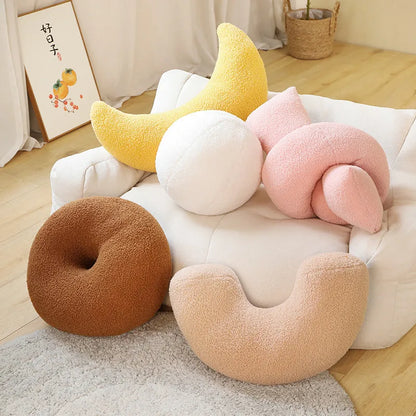 Charming Minimalist Moon Ball Plush Pillow Collection