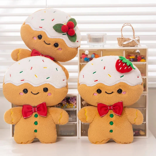 Adorable Kawaii Gingerbread Man Christmas Plush Toy