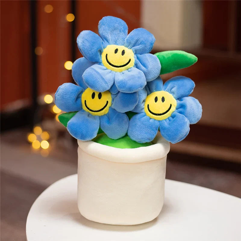 Cheerful Sunflower Plush Flowerpot Companion