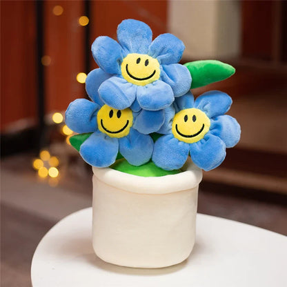 Cheerful Sunflower Plush Flowerpot Companion