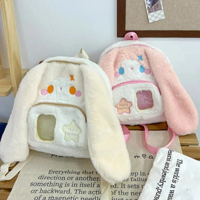 Adorable Kawaii Star Bunny Plush Backpack