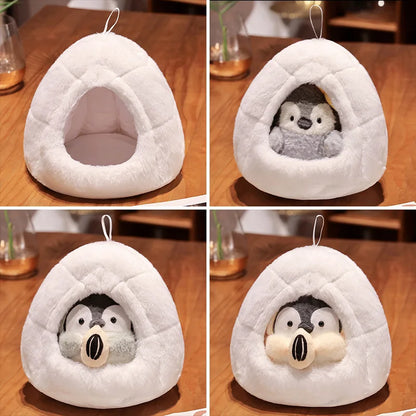 Adorable Kawaii Penguin Nest Plush Toy