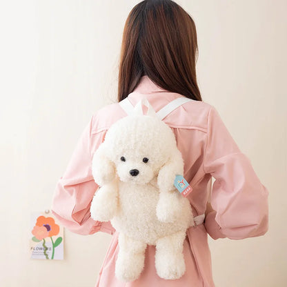 Adorable Soft Teddy Poodle Plush Backpack for Ultimate Cuteness!