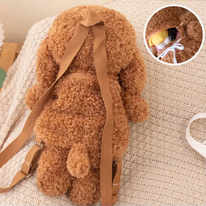 Adorable Soft Teddy Poodle Plush Backpack for Ultimate Cuteness!