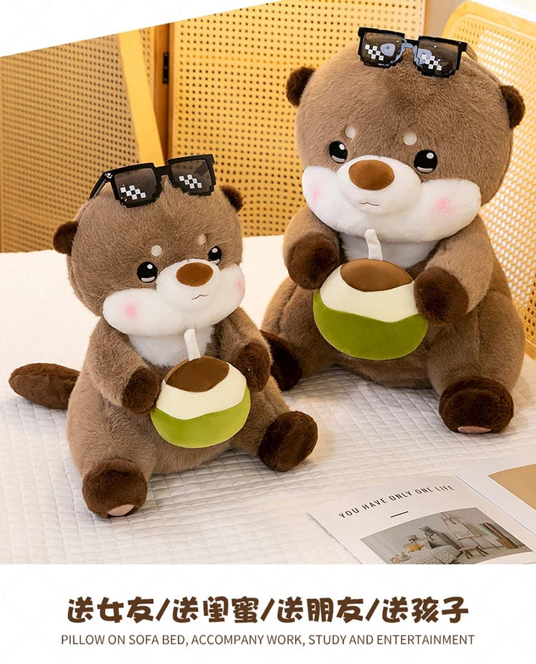 Charming Coconut Otter Plush Toy