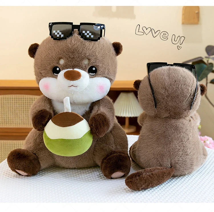 Charming Coconut Otter Plush Toy