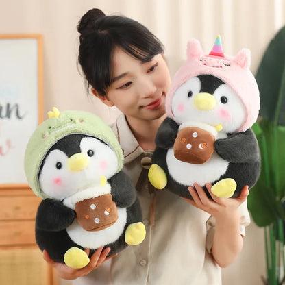 Adorable Kawaii Baby Penguin Plushies Wearing Cute Hats