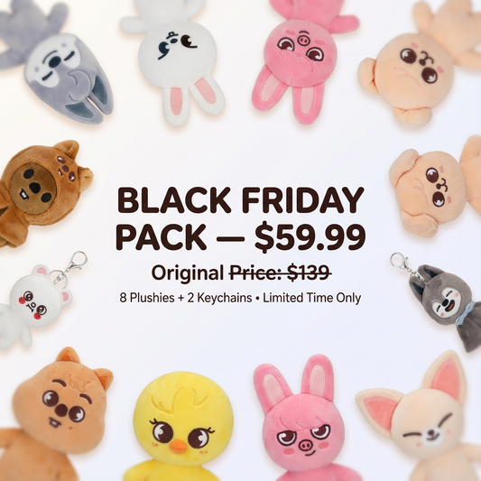 SKZOO Black Friday Pack — 8 Plushies + 2 Keychains