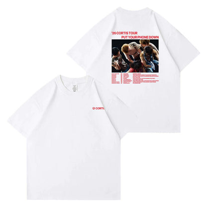 CORTIS put your phone down Cotton Shirt white