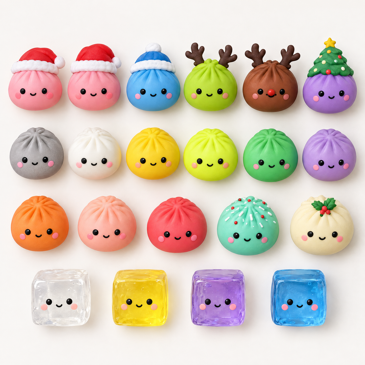 All 24 squishies inside the advent calendar