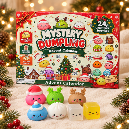 Mystery Dumpling squishy advent calendar with 24 squishies