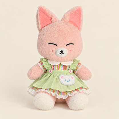 Green Gingham Pinafore Dress for 40-50cm Teddy Bear