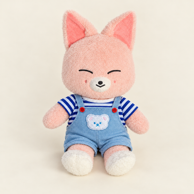 [NEW] Striped Tee & Denim Overalls Set for 40-50cm Teddy Bear