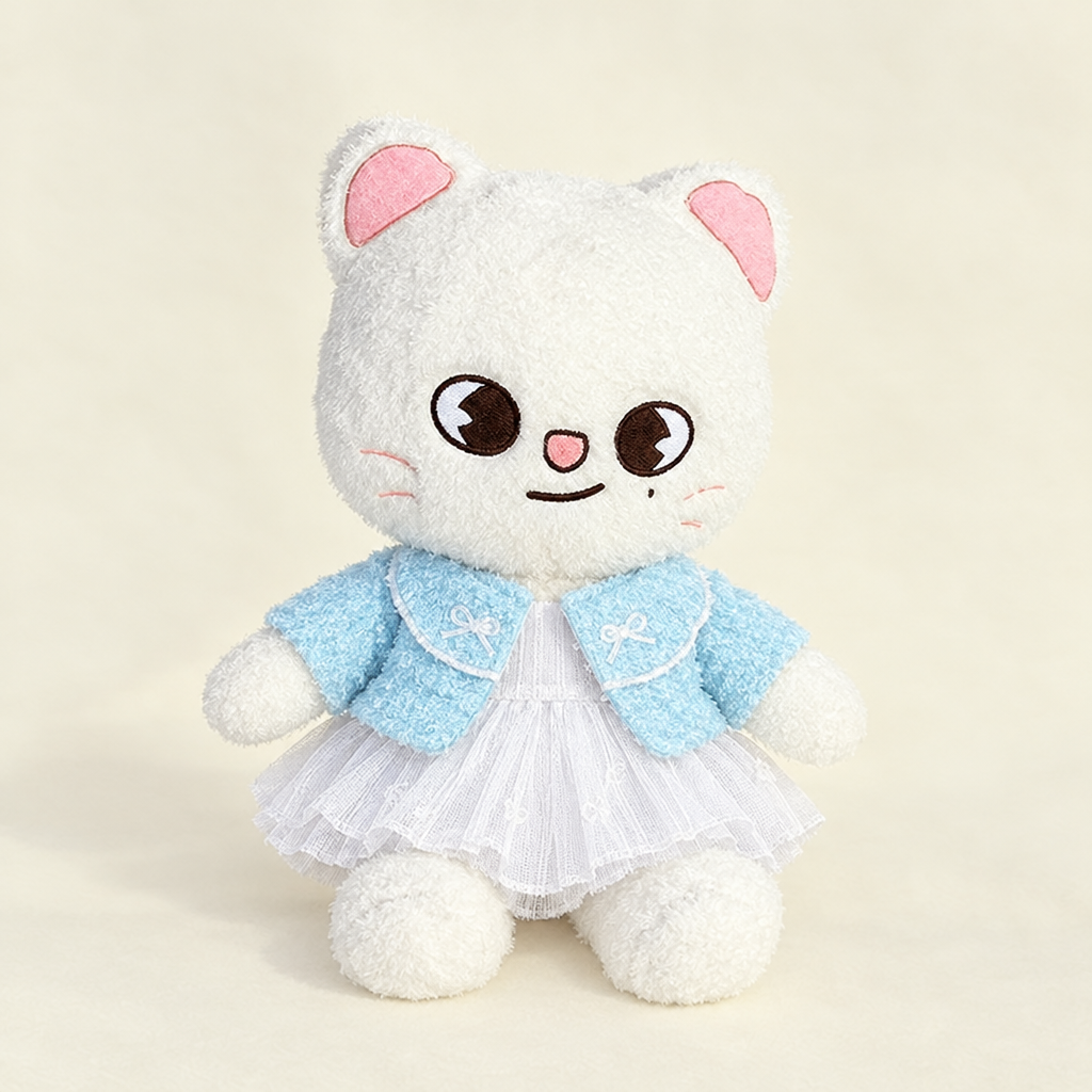 Denim Jacket & Tutu Dress Set for 40-50cm Teddy Bear