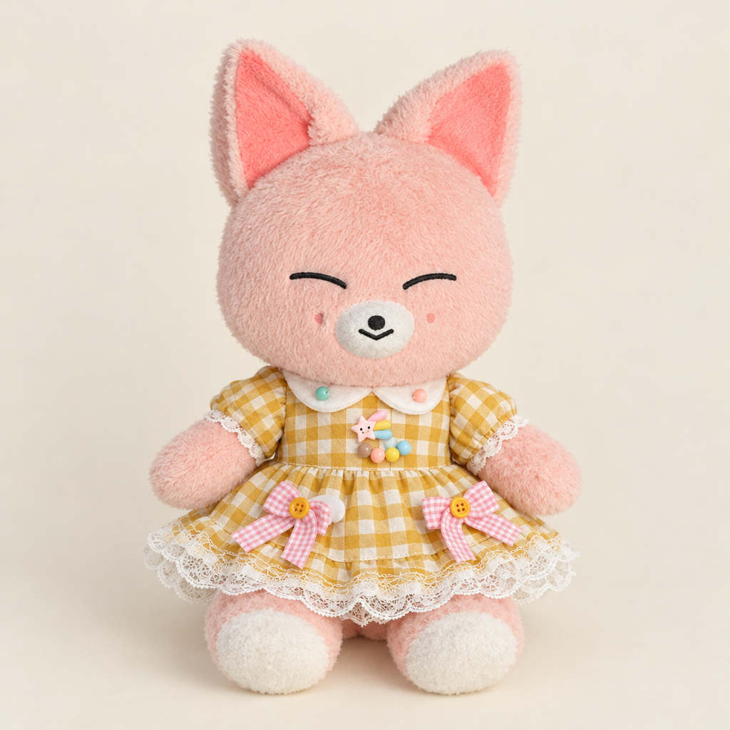 Yellow Gingham Lolita Dress for 40-50cm Teddy Bear