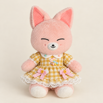 Yellow Gingham Lolita Dress for 40-50cm Teddy Bear