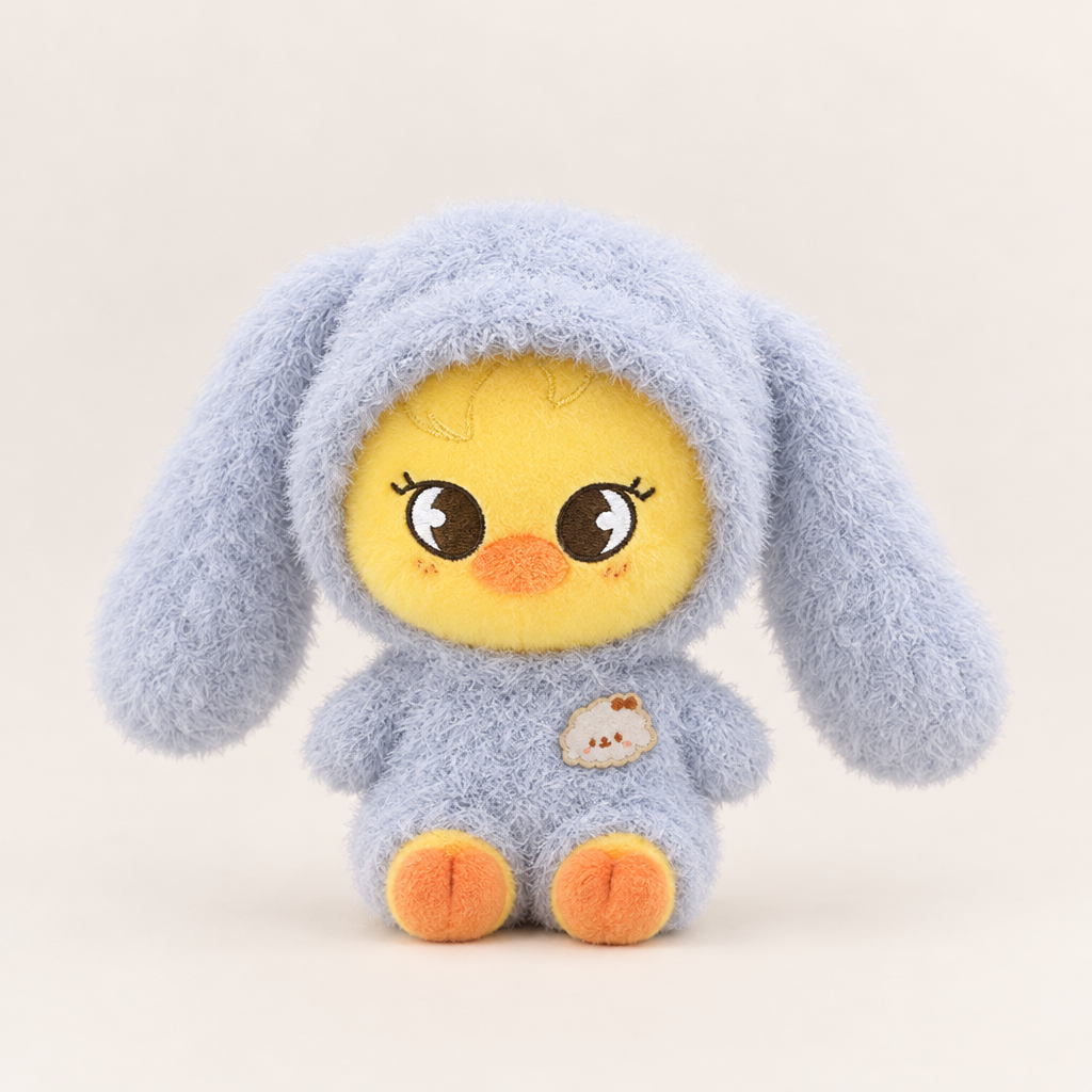 Fluffy Bunny Ear Hood for 10cm Plush