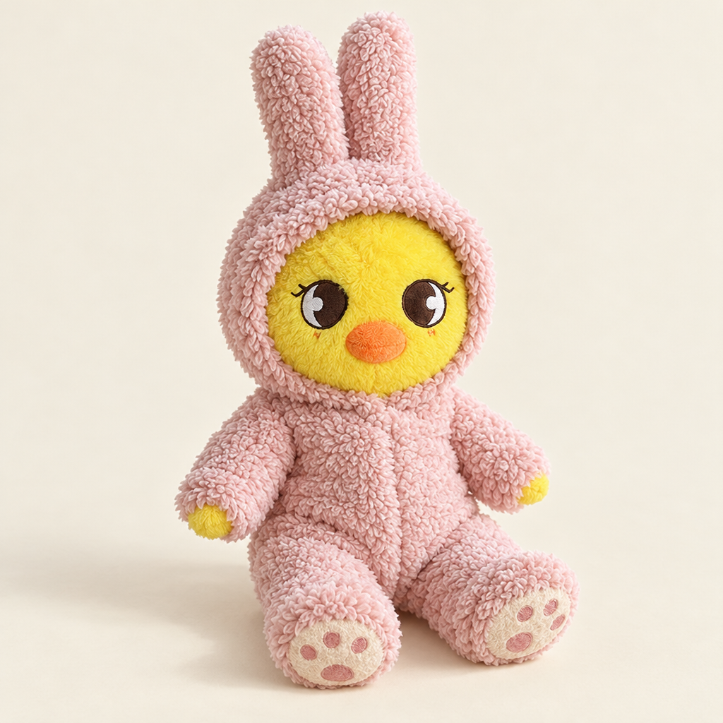 Bunny Ear Fluffy Onesie for 40-50cm Teddy Bear