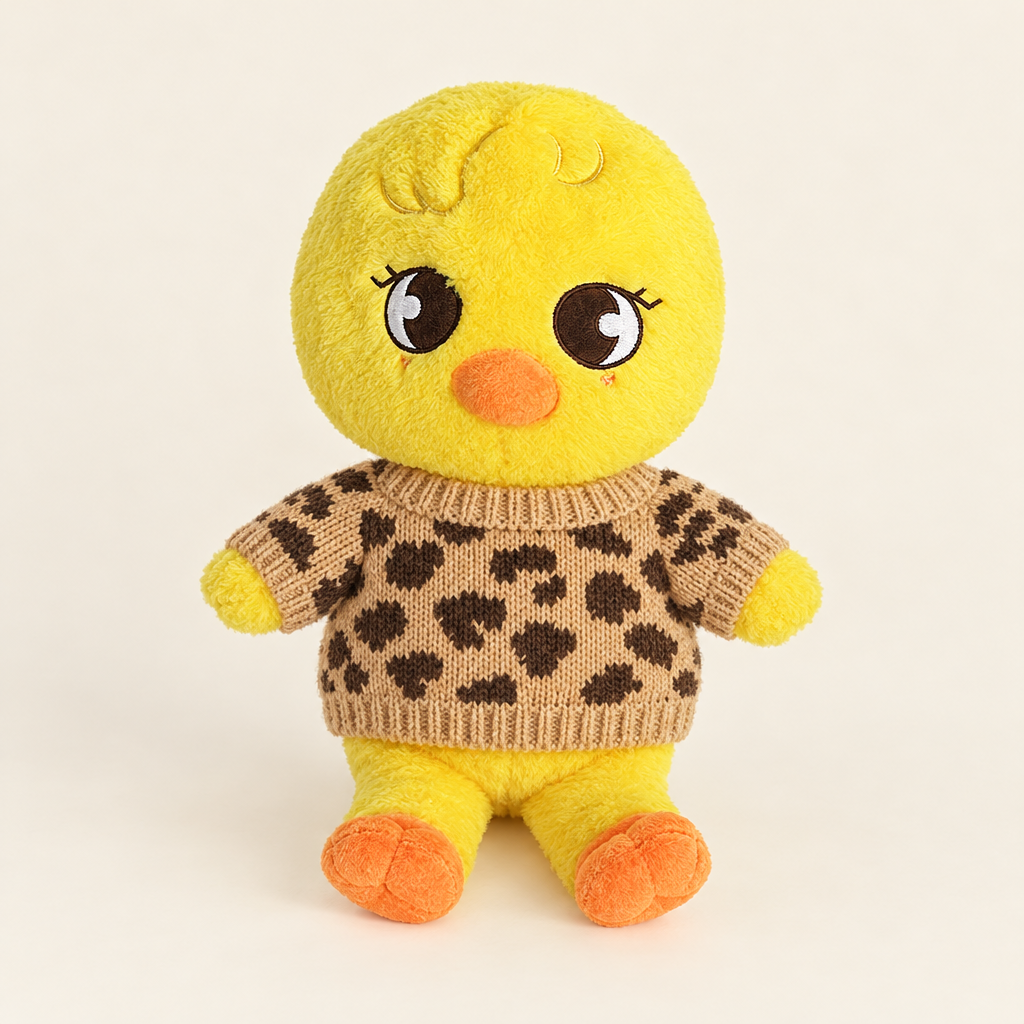 Teddy Bear Dressing - Patterned Knit Sweater - Leopard