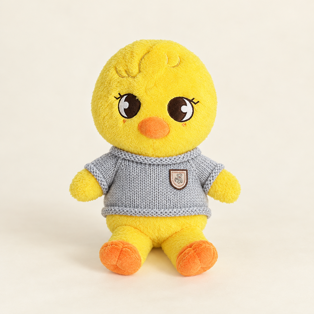 Striped Knit Sweater – Grey – for 40-50cm Teddy Bear