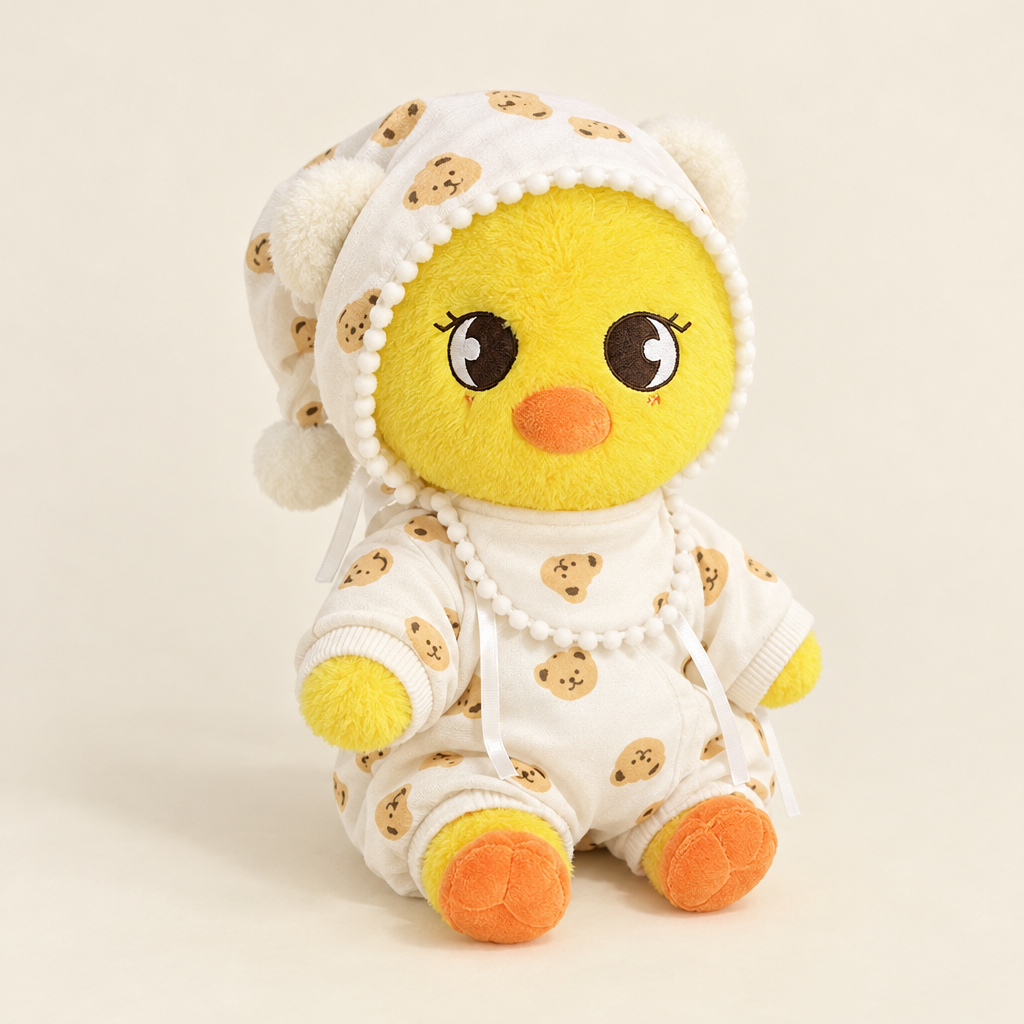 Cookie Pajama Set & Nightcap for 40-50cm Teddy Bear