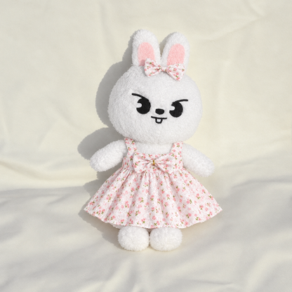 Bow Party Dress – Pink Lace – for 40cm Plush