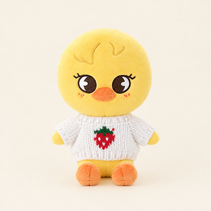 Cozy Knit Sweater – Strawberry – for 10cm Plush