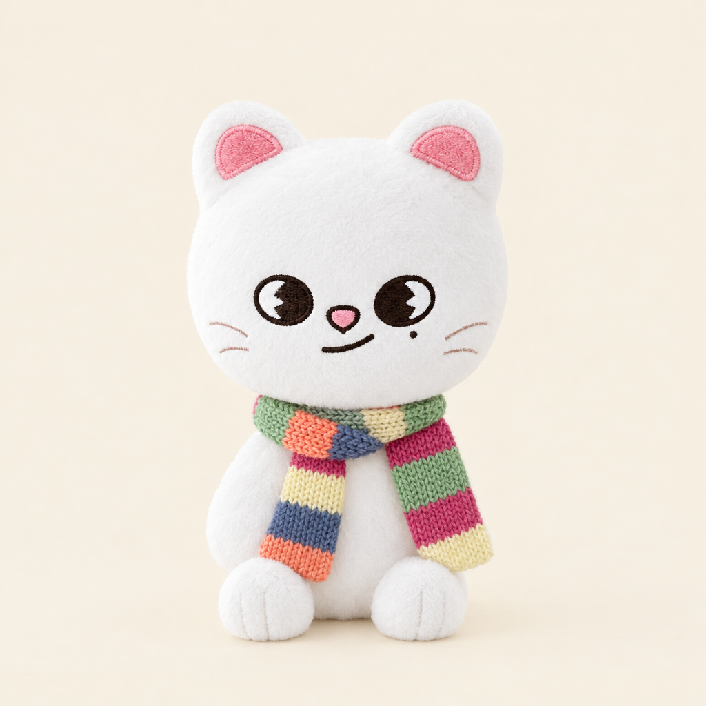 Mini Knit Scarf – Rainbow – for 10cm Plush