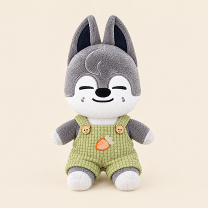 10cm Plush Dressing - Cute Overalls - Green