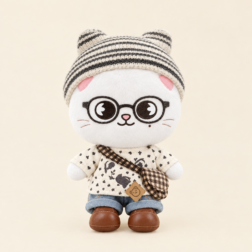 Sweet Outfit Set – Glasses & Satchel – for 10cm Plush