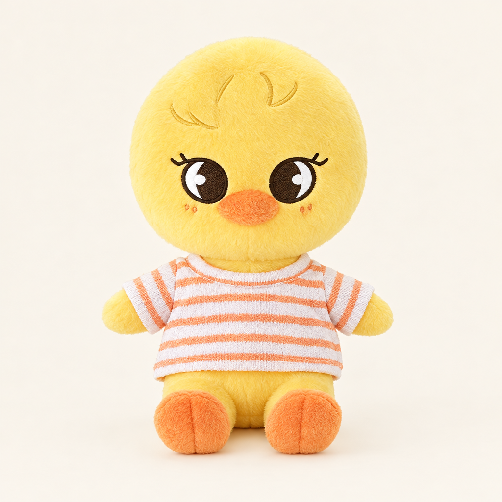10cm Plush Dressing - Striped T-Shirt - Orange