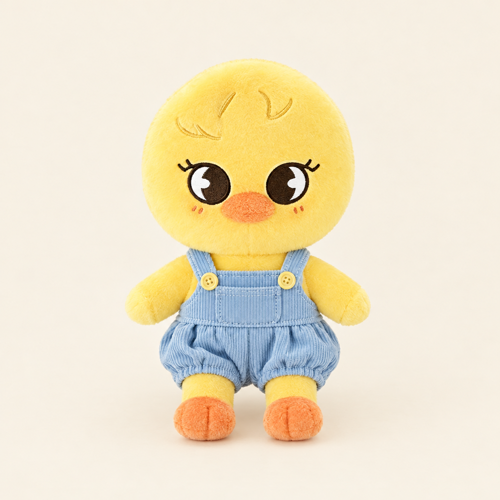 10cm Plush Dressing - Denim Overalls Jumpsuit - Light Blue