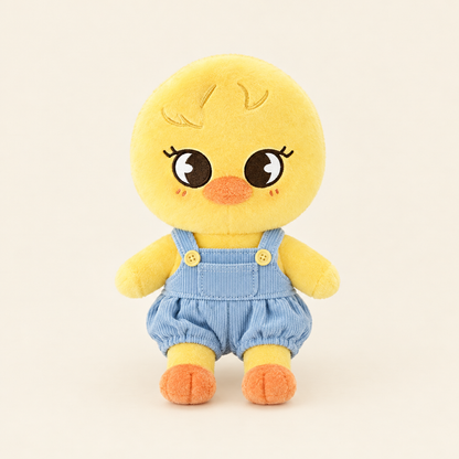 10cm Plush Dressing - Denim Overalls Jumpsuit - Light Blue