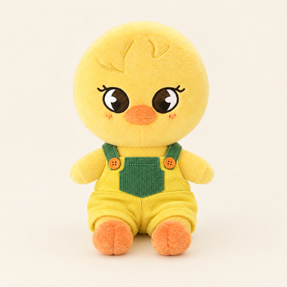 10cm Plush Dressing - Denim Overalls Jumpsuit - Yellow