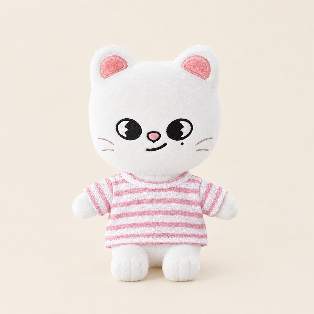 Striped T-Shirt – Pink – for 10cm Plush
