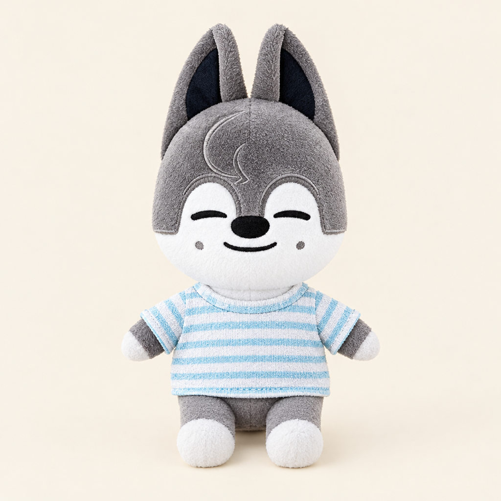 10cm Plush Dressing - Striped T-Shirt - Blue